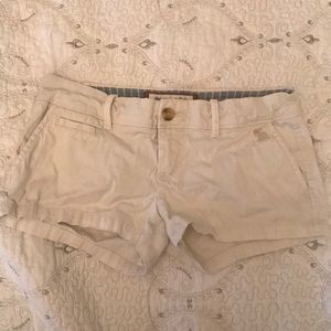 Abercrombie & Fitch white jean shorts